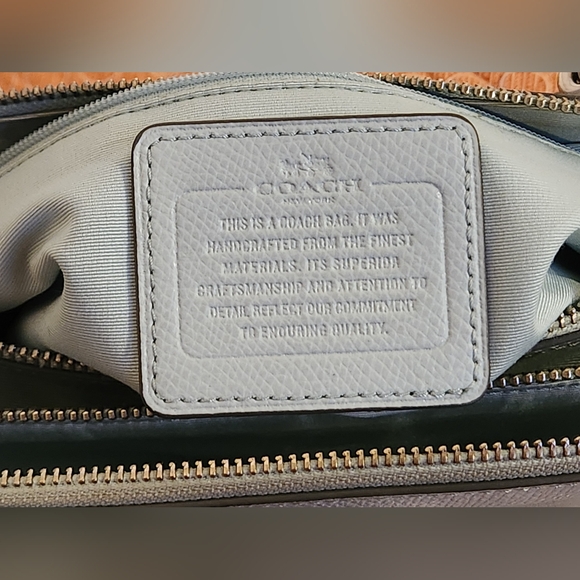 Coach Mint Green Crossgrain Leather Small Christie Satchel Shoulder Bag (F33637) - Picture 14 of 15